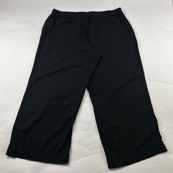 Old Navy Black Linen Blend Wide Leg Lounge Pant 2X - Picture 6 of 7